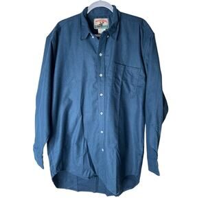 NEW Moose Creek Legendary Clothing Men's Heavy Flannel Shirt in Blue Size Large